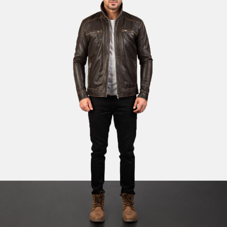 Mens Hudson Brown Leather Biker Jacket7943-2-1577872386044